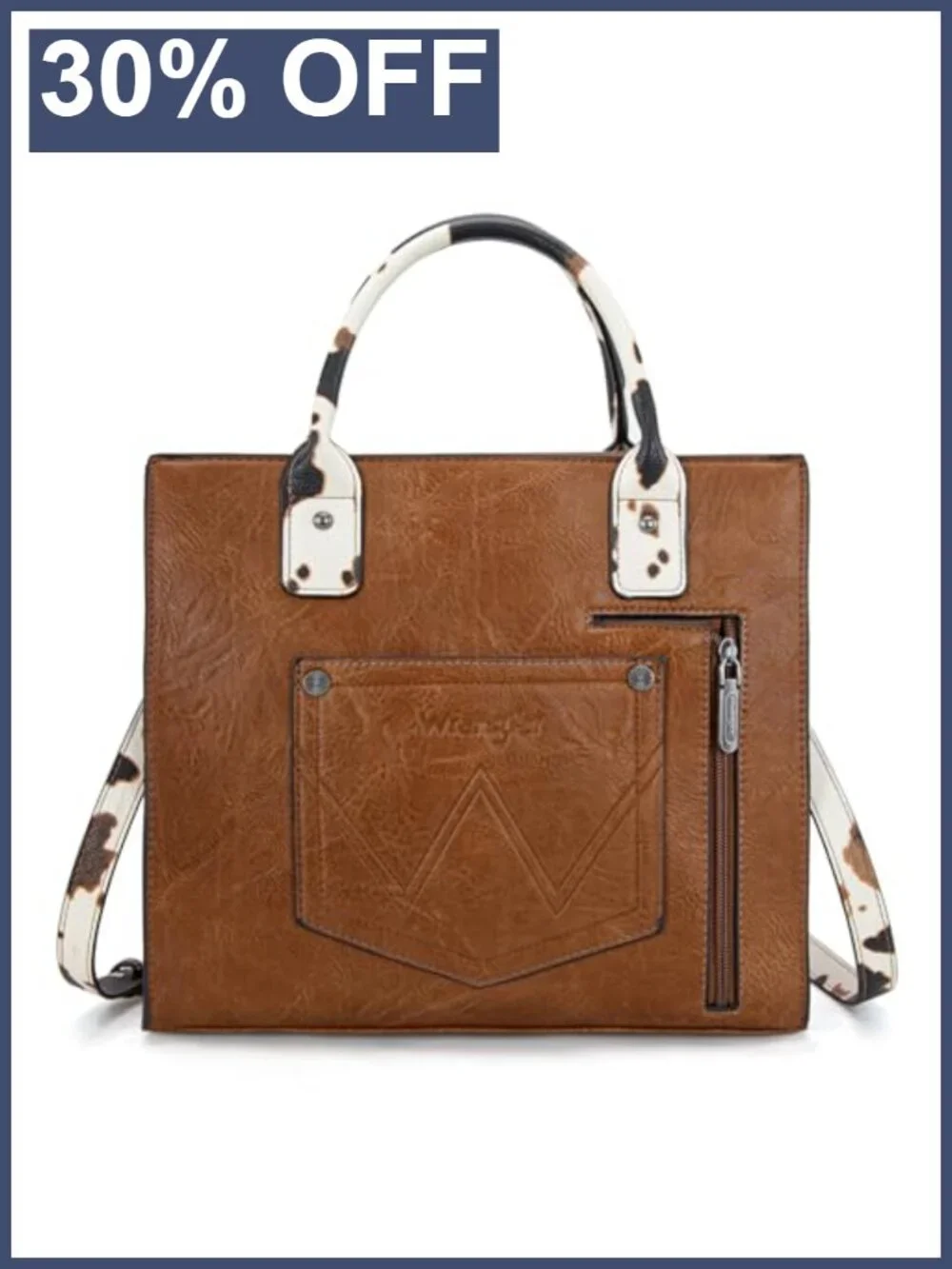 Vegan Leather Whipstitch Tassel Satchel Tote Bag Western Purse Wallet Set